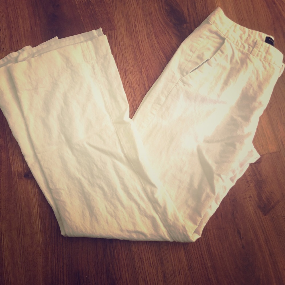 Banana Republic White Linen pants size 6